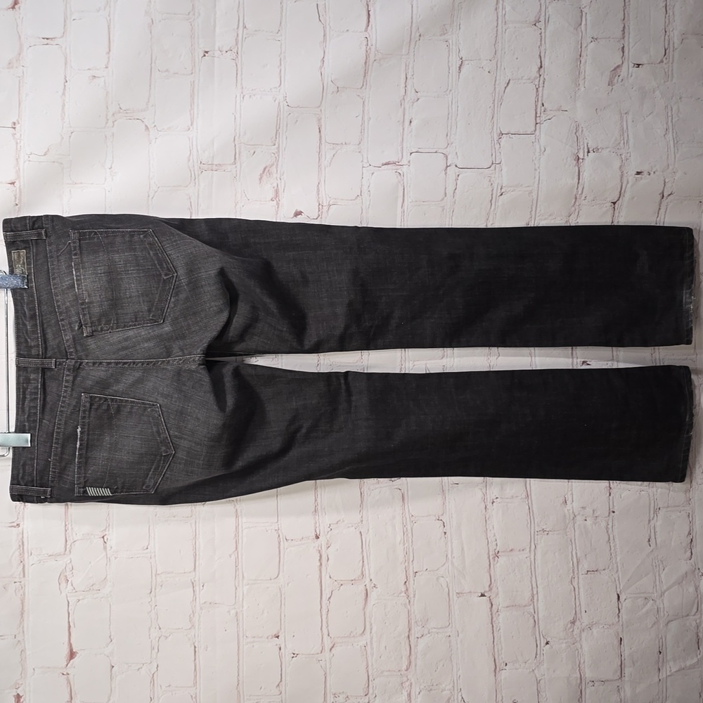Paige Jeans Melrose Classic Rise Black Denim Stretch Straight Leg Womens Size 30 - Picture 5 of 16